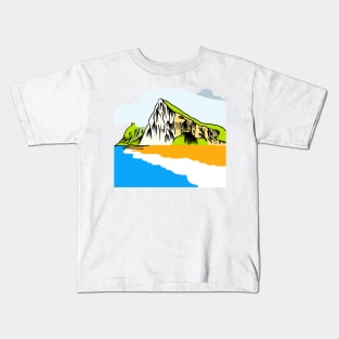 The north face of the Rock of Gibraltar Kids T-Shirt